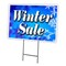 Signmission Winter Sale Yard Sign & Stake outdoor plastic coroplast window, C-2436 Winter Sale C-2436 Winter Sale - alternate 1